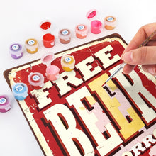 Carica l'immagine nel visualizzatore di Gallery, Dipingere con i Numeri Poster Metallici - Birra Gratis