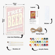 Carica l'immagine nel visualizzatore di Gallery, Dipingere con i Numeri Poster Metallici - Birra Gratis