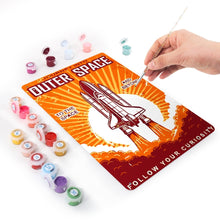 Carica l'immagine nel visualizzatore di Gallery, Dipingere con i Numeri Poster Metallici - Viaggio nello Spazio