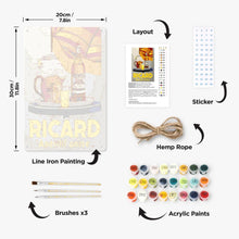 Carica l'immagine nel visualizzatore di Gallery, Dipingere con i Numeri Poster Metallici - Aperitivo Ricardo Grigio