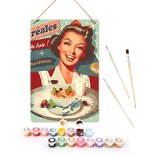 Carica l'immagine nel visualizzatore di Gallery, Dipingere con i Numeri Poster Metallici - Colazione Vintage Figured'Art