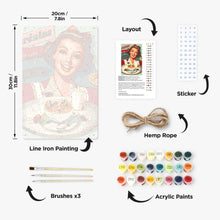 Carica l'immagine nel visualizzatore di Gallery, Dipingere con i Numeri Poster Metallici - Colazione Vintage