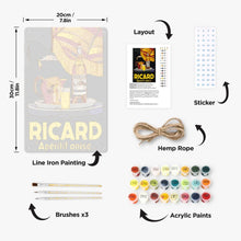 Carica l'immagine nel visualizzatore di Gallery, Dipingere con i Numeri Poster Metallici - Aperitivo Ricardo Nero