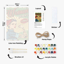 Carica l'immagine nel visualizzatore di Gallery, Dipingere con i Numeri Poster Metallici - Women Power