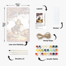 Carica l'immagine nel visualizzatore di Gallery, Dipingere con i Numeri Poster Metallici - Buffalo Bill