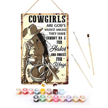Carica l'immagine nel visualizzatore di Gallery, Dipingere con i Numeri Poster Metallici - Cowgirls Figured'Art