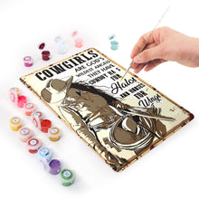 Carica l'immagine nel visualizzatore di Gallery, Dipingere con i Numeri Poster Metallici - Cowgirls