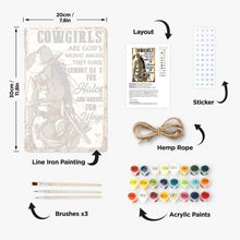 Carica l'immagine nel visualizzatore di Gallery, Dipingere con i Numeri Poster Metallici - Cowgirls