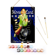 Carica l'immagine nel visualizzatore di Gallery, Dipingere con i Numeri Poster Metallici - Movieland Figured'Art