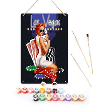 Carica l'immagine nel visualizzatore di Gallery, Dipingere con i Numeri Poster Metallici - Fascino a Las Vegas Figured'Art