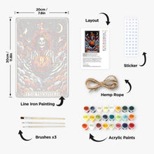 Carica l'immagine nel visualizzatore di Gallery, Dipingere con i Numeri Poster Metallici - L'Ingannatore nella notte di Halloween