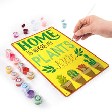 Carica l'immagine nel visualizzatore di Gallery, Dipingere con i Numeri Poster Metallici - Casa è Dove Sono le Mie Piante