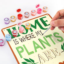 Carica l'immagine nel visualizzatore di Gallery, Dipingere con i Numeri Poster Metallici - Casa è Dove Sono le Mie Piante