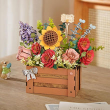 Carica l&#39;immagine nel visualizzatore di Gallery, Puzzle 3D - Scatola di Fiori in Legno