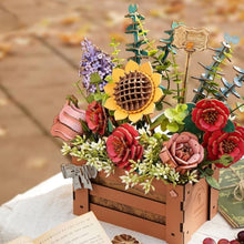 Carica l&#39;immagine nel visualizzatore di Gallery, Puzzle 3D - Scatola di Fiori in Legno