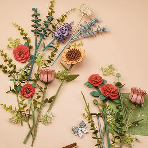 Puzzle 3D - Scatola di Fiori in Legno