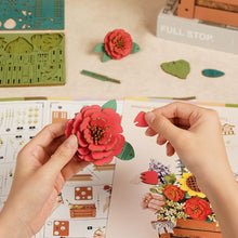 Carica l&#39;immagine nel visualizzatore di Gallery, Puzzle 3D - Scatola di Fiori in Legno