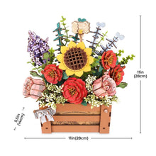 Carica l&#39;immagine nel visualizzatore di Gallery, Puzzle 3D - Scatola di Fiori in Legno