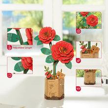 Carica l&#39;immagine nel visualizzatore di Gallery, Puzzle 3D - Camelie rosse
