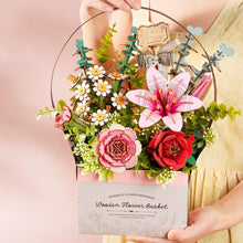 Carica l&#39;immagine nel visualizzatore di Gallery, Puzzle 3D - Cesto di Fiori in Legno