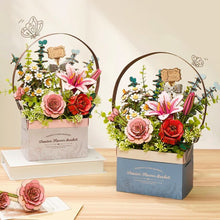 Carica l&#39;immagine nel visualizzatore di Gallery, Puzzle 3D - Cesto di Fiori in Legno