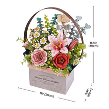 Carica l&#39;immagine nel visualizzatore di Gallery, Puzzle 3D - Cesto di Fiori in Legno