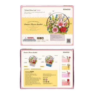 Puzzle 3D - Cesto di Fiori in Legno