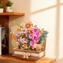 Carica l'immagine nel visualizzatore di Gallery, Puzzle 3D - Libro Fiorito in legno