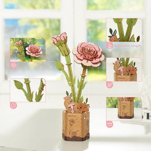 Puzzle 3D - Garofani Rosa