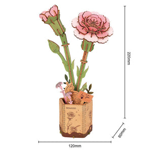 Puzzle 3D - Garofani Rosa