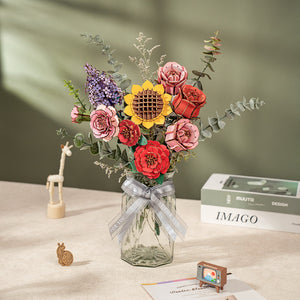 Puzzle 3D - Garofani Rosa