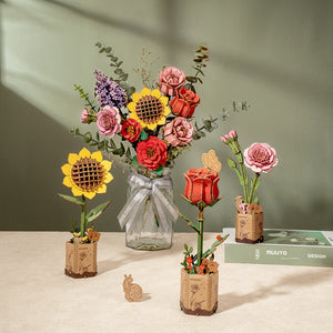 Puzzle 3D - Garofani Rosa