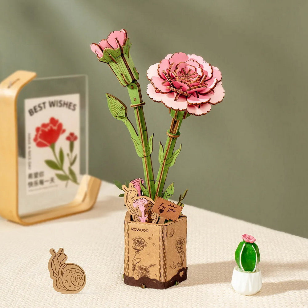 Puzzle 3D - Garofani Rosa