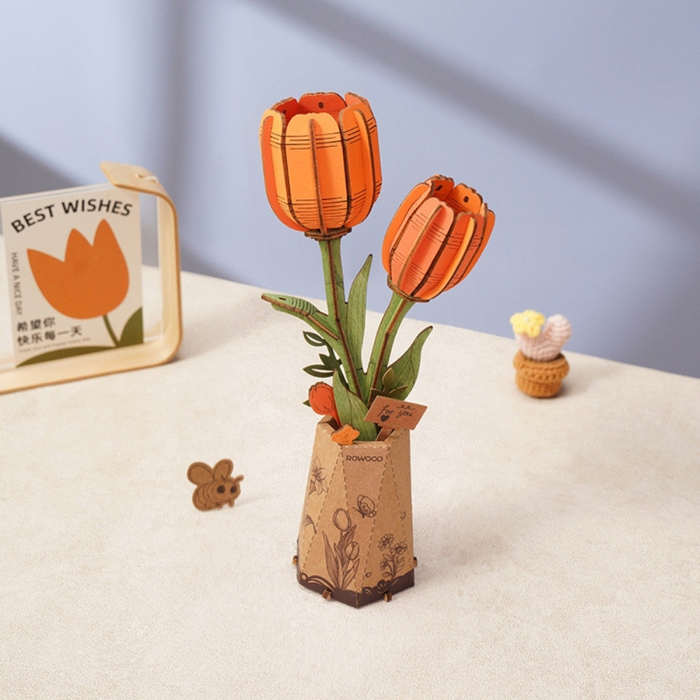 Puzzle 3D - Tulipano Arancione
