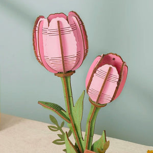 Puzzle 3D - Tulipano Rosa