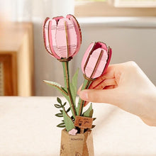 Carica l&#39;immagine nel visualizzatore di Gallery, Puzzle 3D - Tulipano Rosa