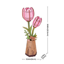 Carica l&#39;immagine nel visualizzatore di Gallery, Puzzle 3D - Tulipano Rosa