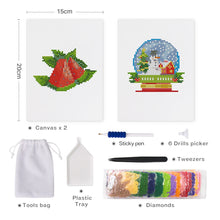 Carica l&#39;immagine nel visualizzatore di Gallery, Mini Set Diamond Painting 15x20cm (2 pezzi) - Estate e Inverno