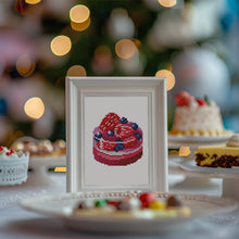 Carica l&#39;immagine nel visualizzatore di Gallery, Mini Set Diamond Painting 15x20cm (2 pezzi) - Labbra Rosse e Torta ai Frutti di Bosco