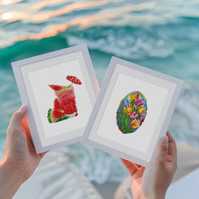 Carica l&#39;immagine nel visualizzatore di Gallery, Mini Set Diamond Painting 15x20cm (2 pezzi) - Bevande e Autobus a Due Piani