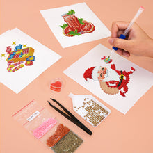 Carica l&#39;immagine nel visualizzatore di Gallery, Mini Set Diamond Painting 15x20cm (2 pezzi) - Succo e Babbo Natale
