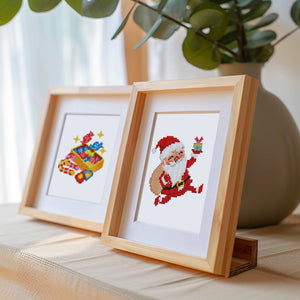 Mini Set Diamond Painting 15x20cm (2 pezzi) - Succo e Babbo Natale