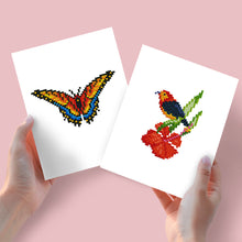 Carica l&#39;immagine nel visualizzatore di Gallery, Mini Diamond Painting 15x20cm (2 pezzi) - Farfalla e Uccello