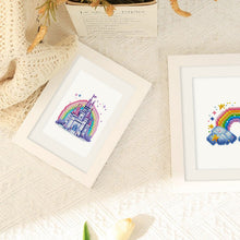 Carica l&#39;immagine nel visualizzatore di Gallery, Mini Set Diamond Painting 15x20cm (2 pezzi) - Castello e Arcobaleno
