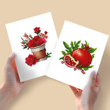 Carica l&#39;immagine nel visualizzatore di Gallery, Mini Diamond Painting 15x20cm (2 pezzi) - Caffè e Melograno