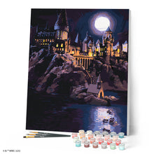 Carica l'immagine nel visualizzatore di Gallery, Dipingere con i numeri - Harry Potter - Castello di Hogwarts di notte