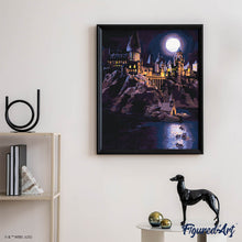 Carica l'immagine nel visualizzatore di Gallery, Dipingere con i numeri - Harry Potter - Castello di Hogwarts di notte