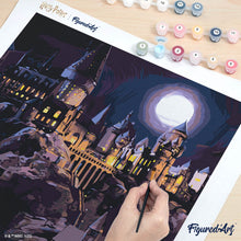 Carica l'immagine nel visualizzatore di Gallery, Dipingere con i numeri - Harry Potter - Castello di Hogwarts di notte