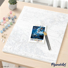 Carica l'immagine nel visualizzatore di Gallery, Dipingere con i numeri - Harry Potter - Volo dall'Inghilterra verso Hogwarts