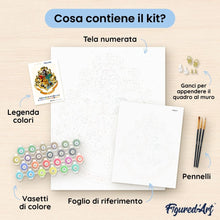 Carica l'immagine nel visualizzatore di Gallery, Dipingere con i numeri - Harry Potter - Stemmi di Hogwarts